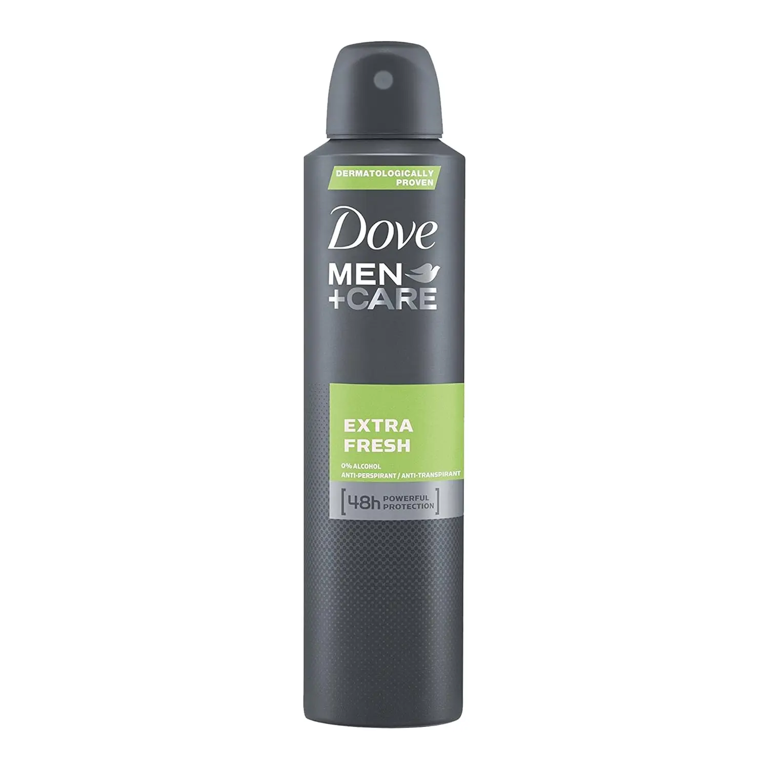 This is a pack of six Dove Men+Care Extra Fresh anti-perspirant sprays, offering 48-hour powerful protection, made in the United States, with package dimensions of 9x6x3 inches and a weight of 2.4 pounds.