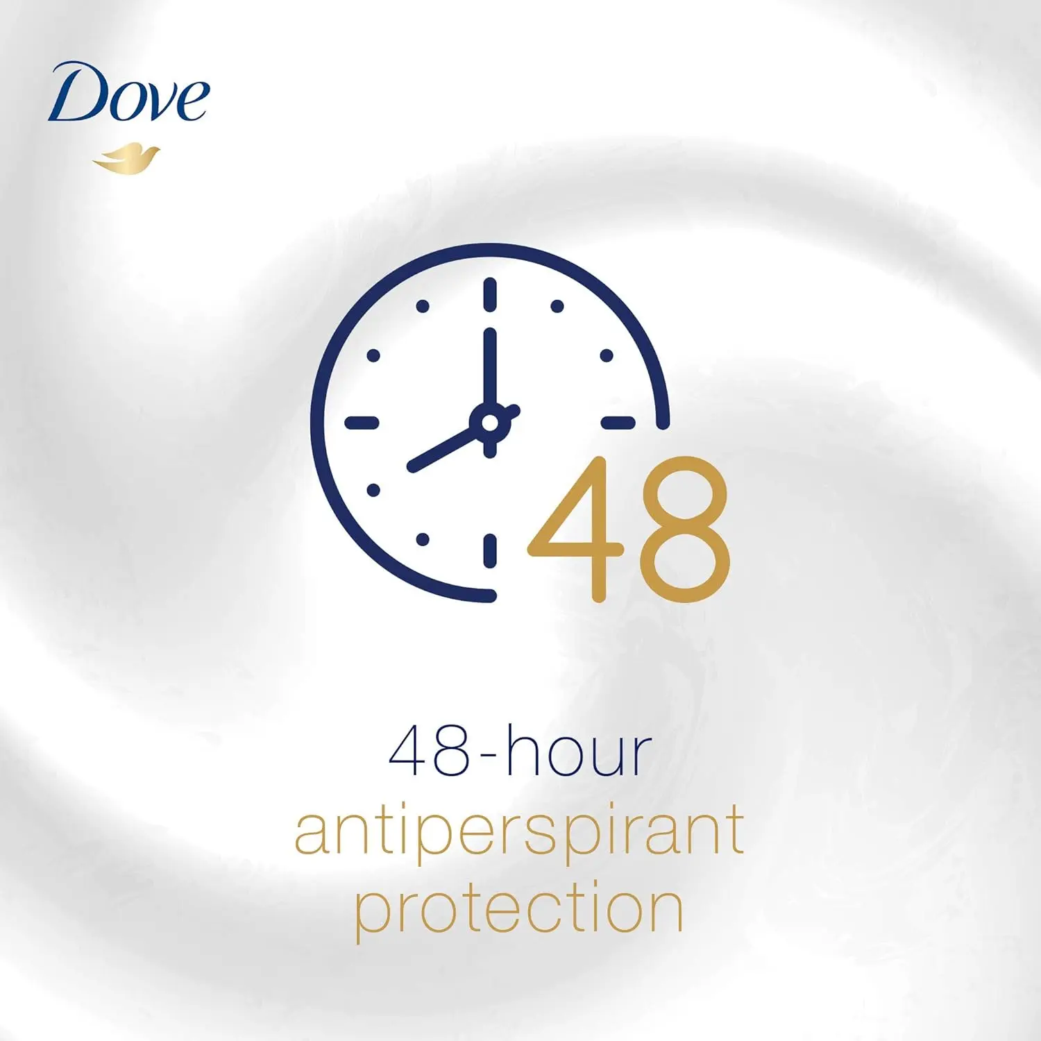 Two 150ml cans of Dove Pomegranate Antiperspirant Deodorant, offering up to 48-hour protection and containing 1/4 moisturizing cream for reduced skin irritation.