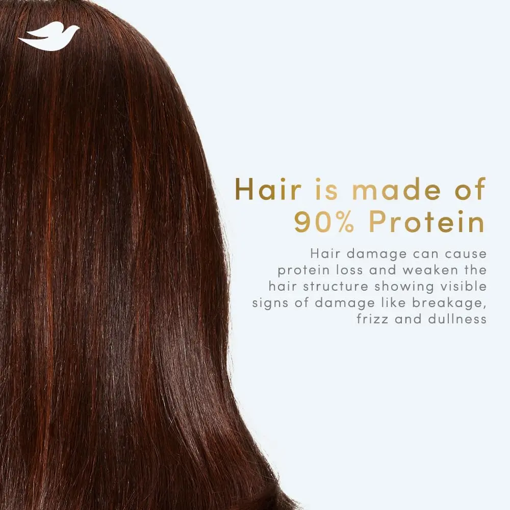 Dove Shine Revive hair mask, infused with Vitamins B6, C & E, for visibly vibrant shine that lasts up to 72 hours, and provides 10 transformative benefits for healthier, silkier hair.