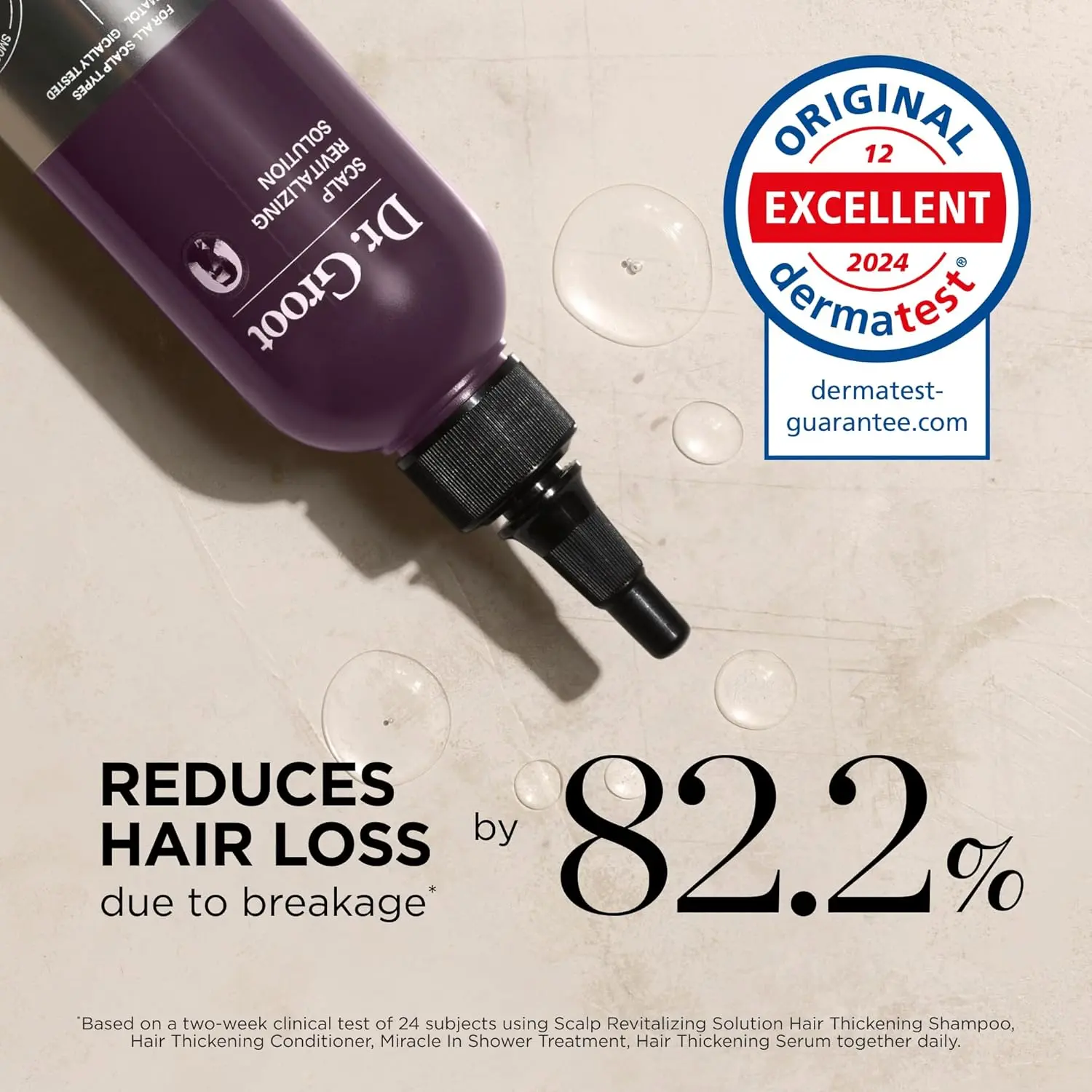Dr. Groot miracle in-shower treatment visibly thickens hair, reduces hair loss due to breakage, exfoliates and moisturizes the scalp for healthier hair.