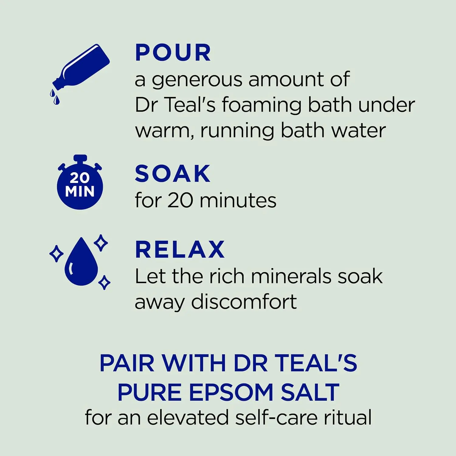 Dr Teal's Eucalyptus and Spearmint Foaming Bath with Epsom Salt helps relax the mind and refresh skin, perfect for your self-care routine.