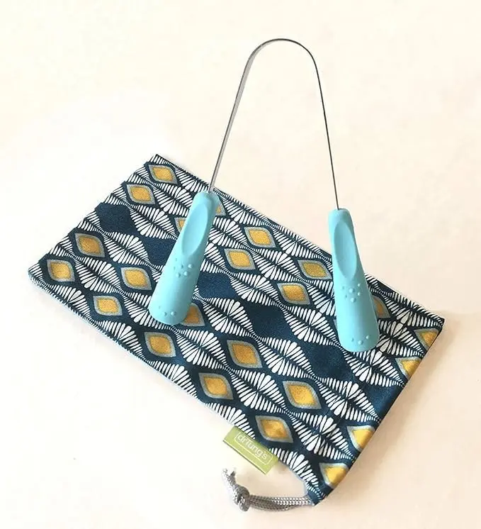 DrTung's stainless steel tongue scraper with a comfortable grip handle gently removes buildup for fresher breath and better oral hygiene.