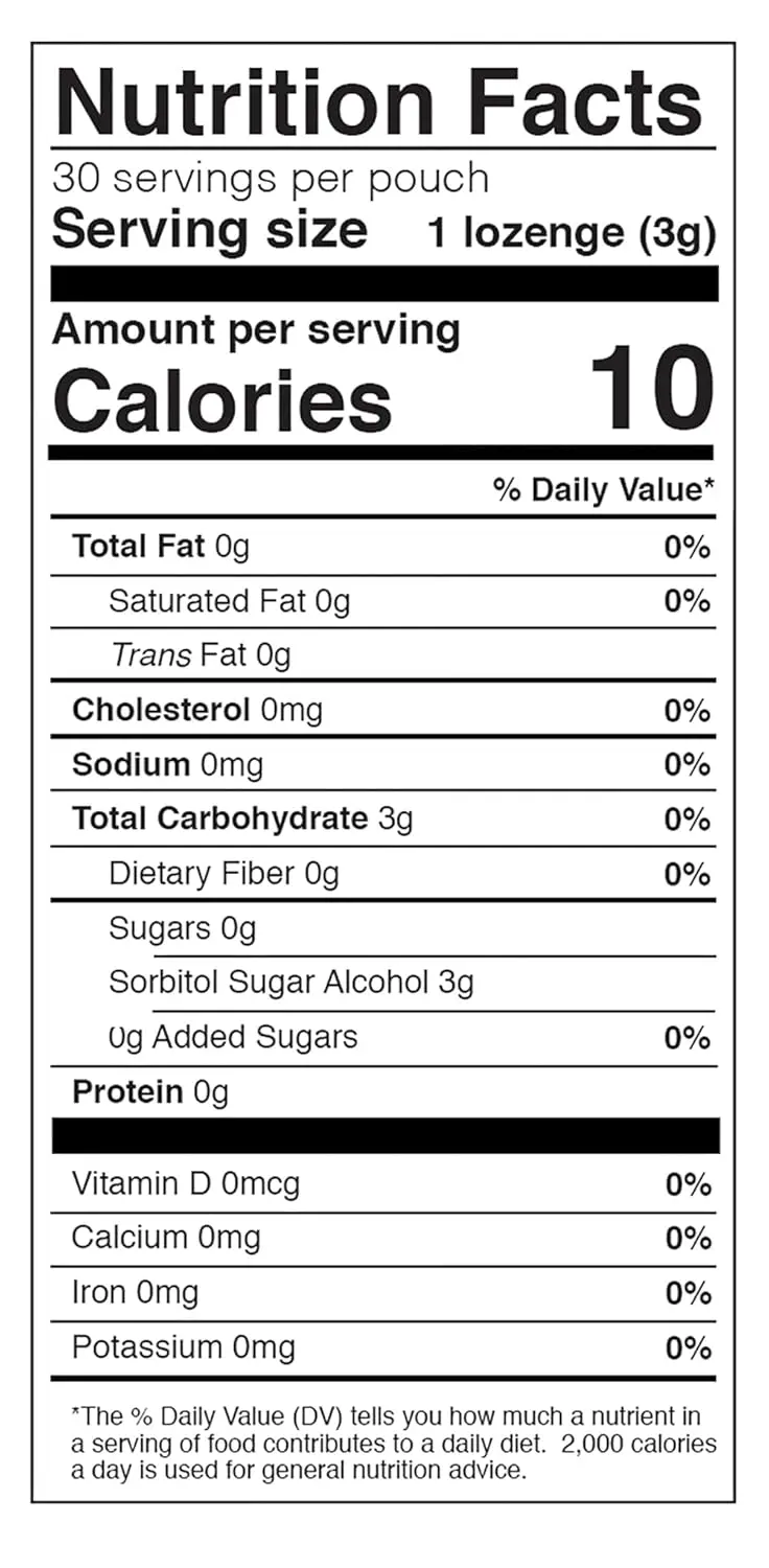 Three bags of sugar-free fruit mix lozenges that relieve dry mouth symptoms with a naturally sweet taste and no bitter aftertaste.