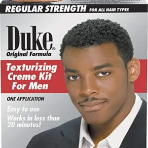 Achieve waves and curls in less than 20 minutes with the Duke Texturizing Creme Kit for men, easy to use on all hair types.