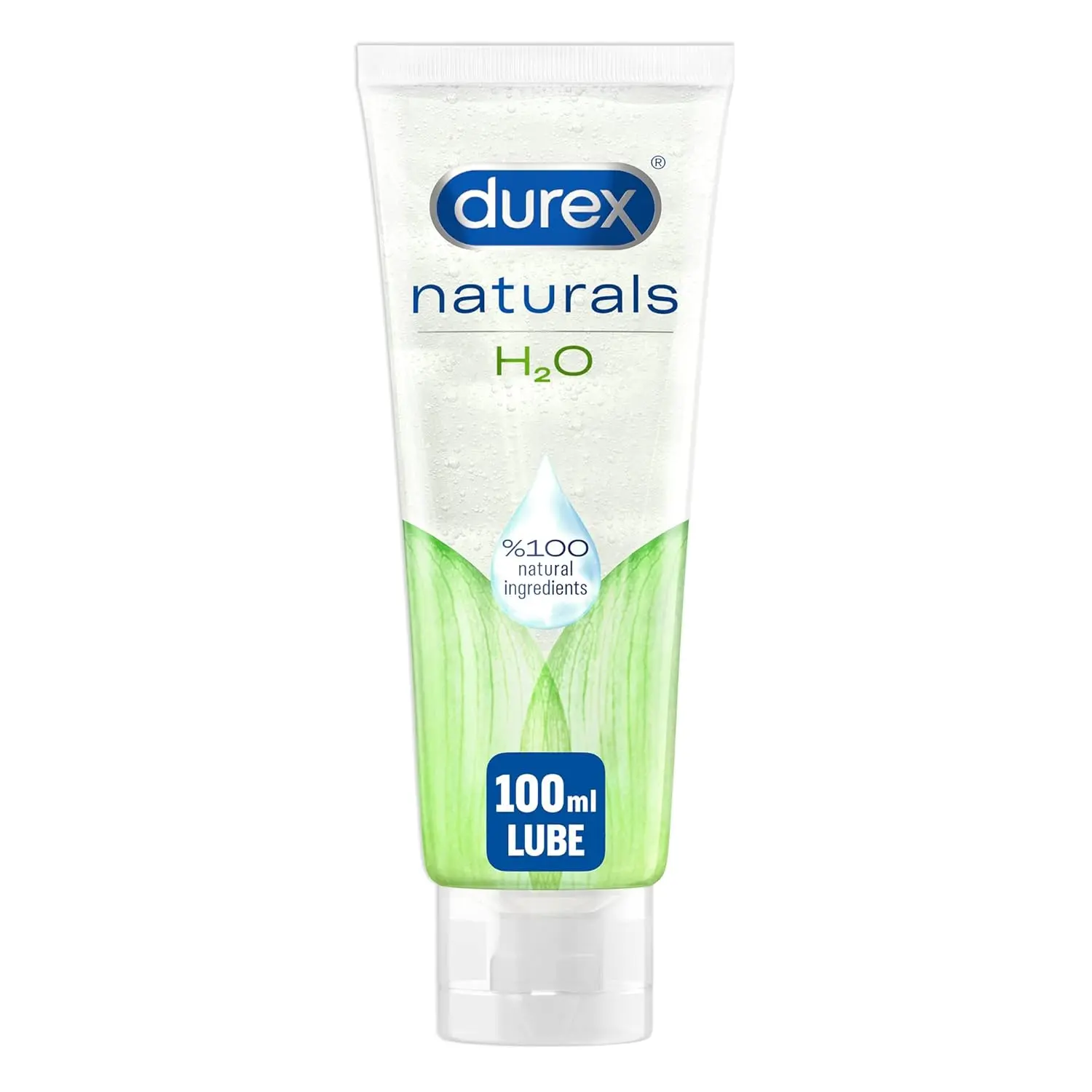 A bottle of Durex Naturals Intimate Lube made with 100% natural ingredients for enhanced pleasure and comfort.