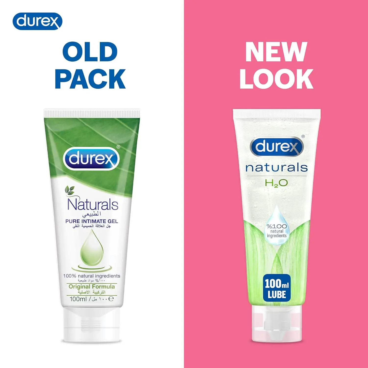 A bottle of Durex Naturals Intimate Lube made with 100% natural ingredients for enhanced pleasure and comfort.