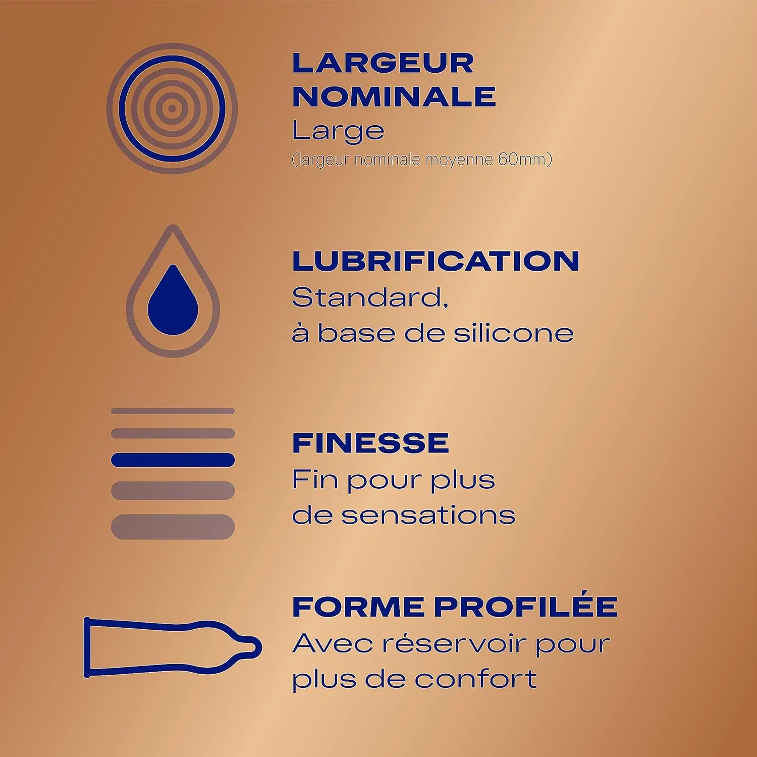 A pack of eight Durex Nude XL condoms, extra large and thin natural rubber latex condoms with silicone lubricant for enhanced pleasure and a secure fit.