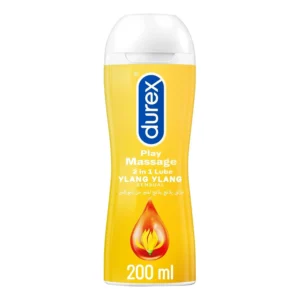 Durex Play Sensual Massage 2in1 lube with Ylang Ylang extracts for body massage and intimate use.