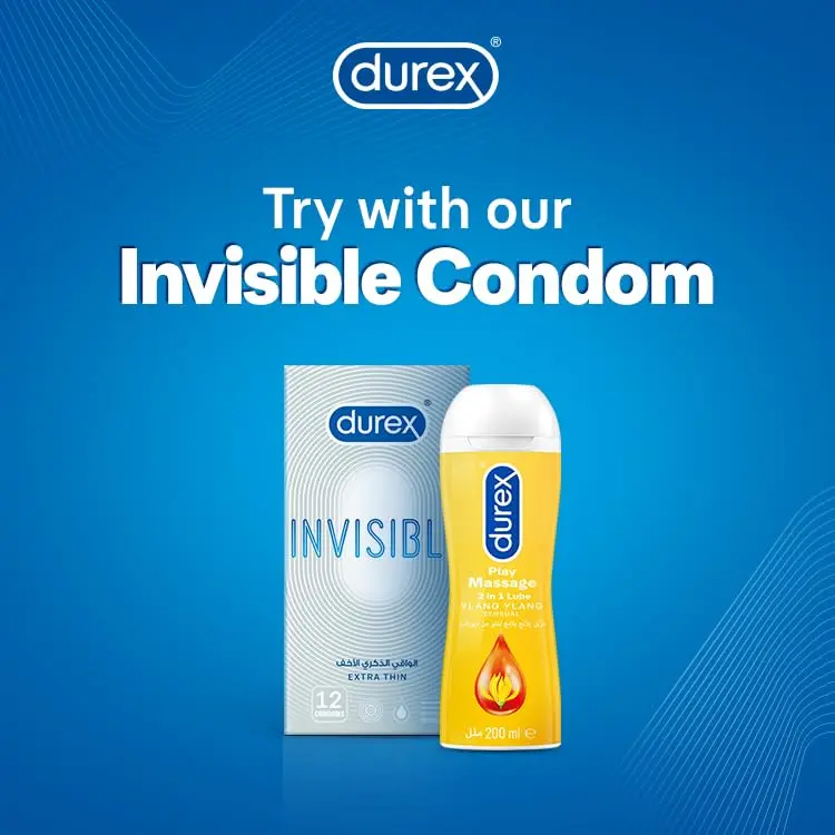Durex Play Sensual Massage 2in1 lube with Ylang Ylang extracts for body massage and intimate use.