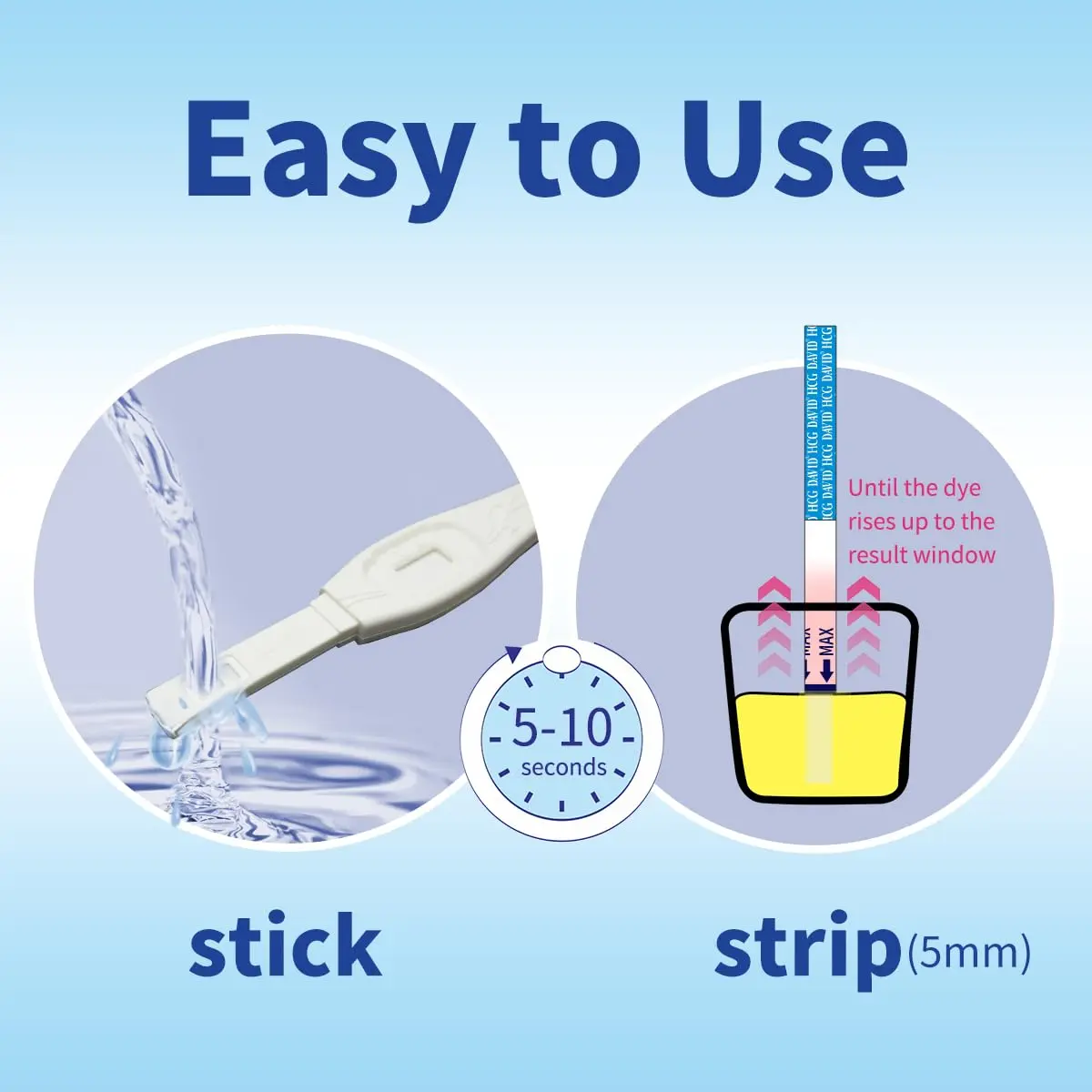 Six DAVID early pregnancy tests, individually sealed for hygiene, offer women a reliable and accurate way to detect pregnancy up to 6 days before a missed period.