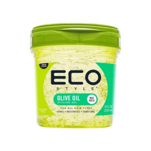 Eco Style Olive Oil styling gel provides a healthy shine and superior hold, taming frizz while attracting moisture to the scalp.