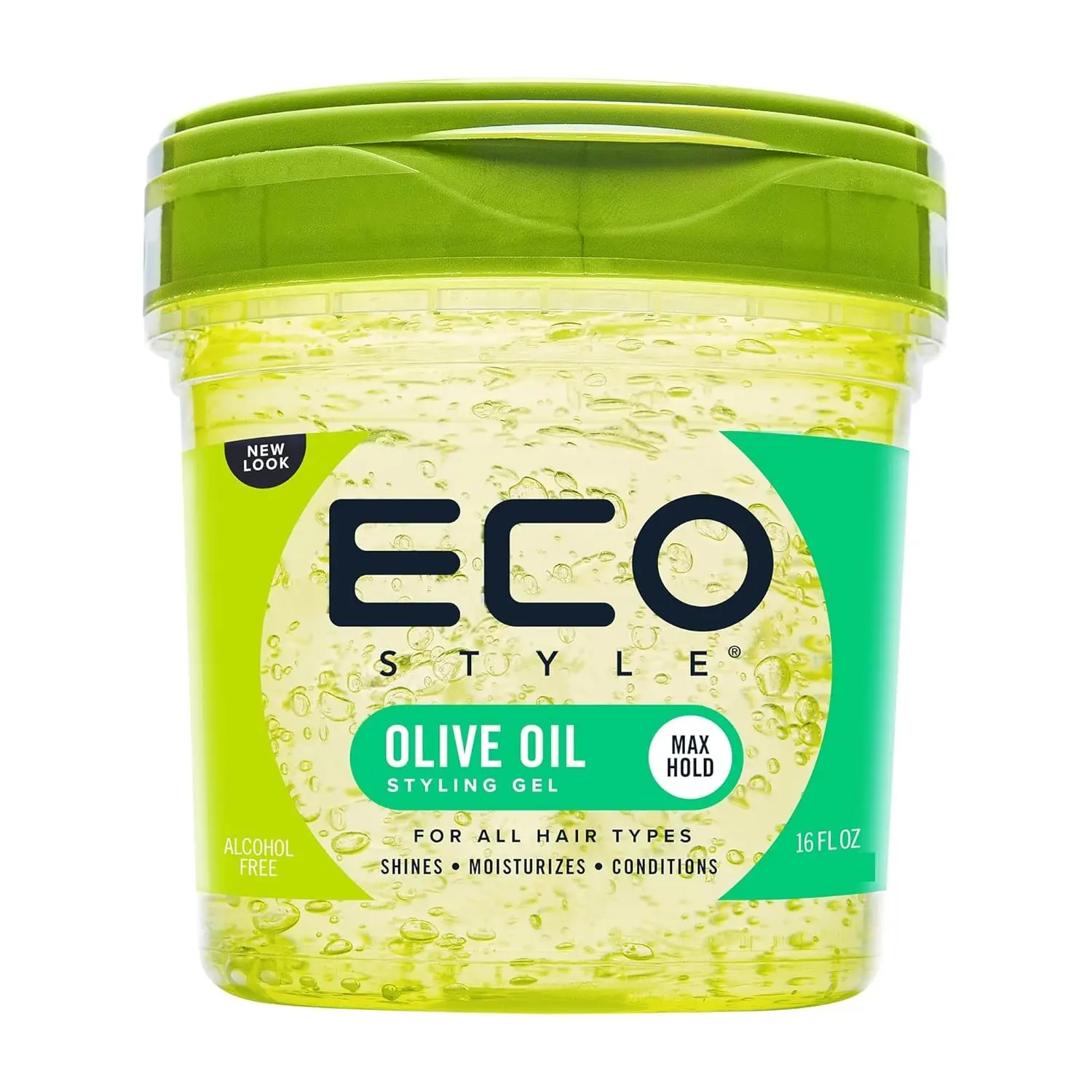 Eco Style Olive Oil Styling Gel provides superior hold and healthy shine while moisturizing the scalp and taming frizz.