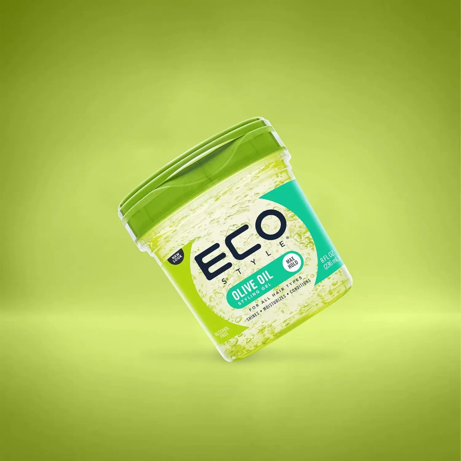 Eco Style Olive Oil styling gel provides a healthy shine and superior hold, taming frizz while attracting moisture to the scalp.