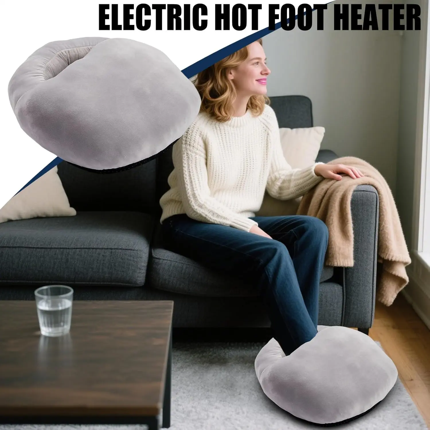 This USB powered electric foot warmer provides consistent, all-day warmth and cozy comfort for home, office or dorm use during cold weather.