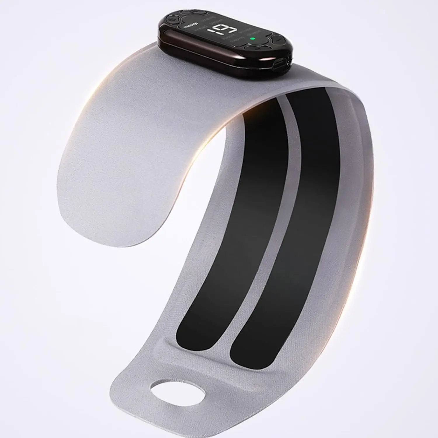 The electric hand massager offers eight modes and adjustable intensity for personalized wrist discomfort relief and relaxation, featuring a rapid heat care system to enhance blood flow and all-day wear comfort.