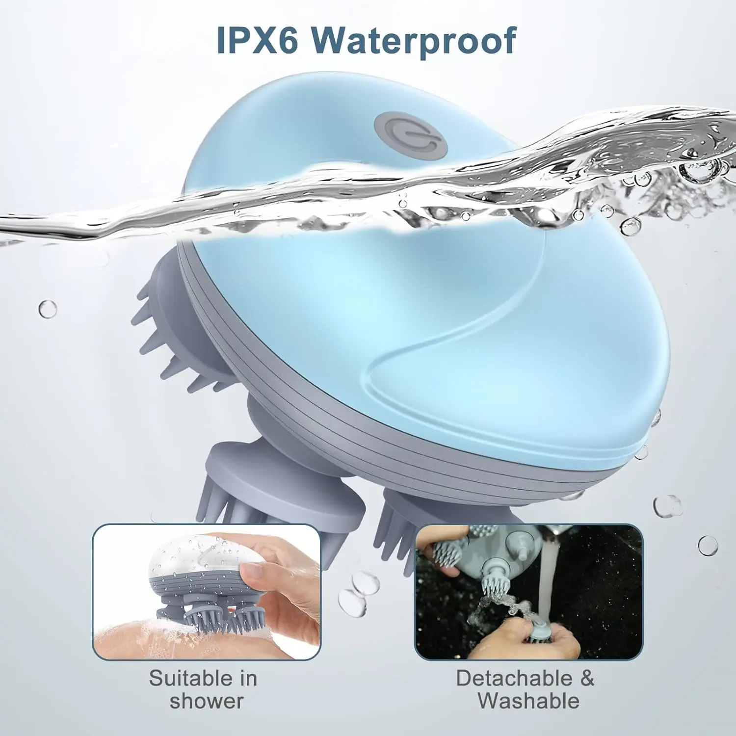 This electric pet massager helps relieve muscle tension in cats and dogs with its four rotating massage heads and three adjustable modes, promoting relaxation and bonding.