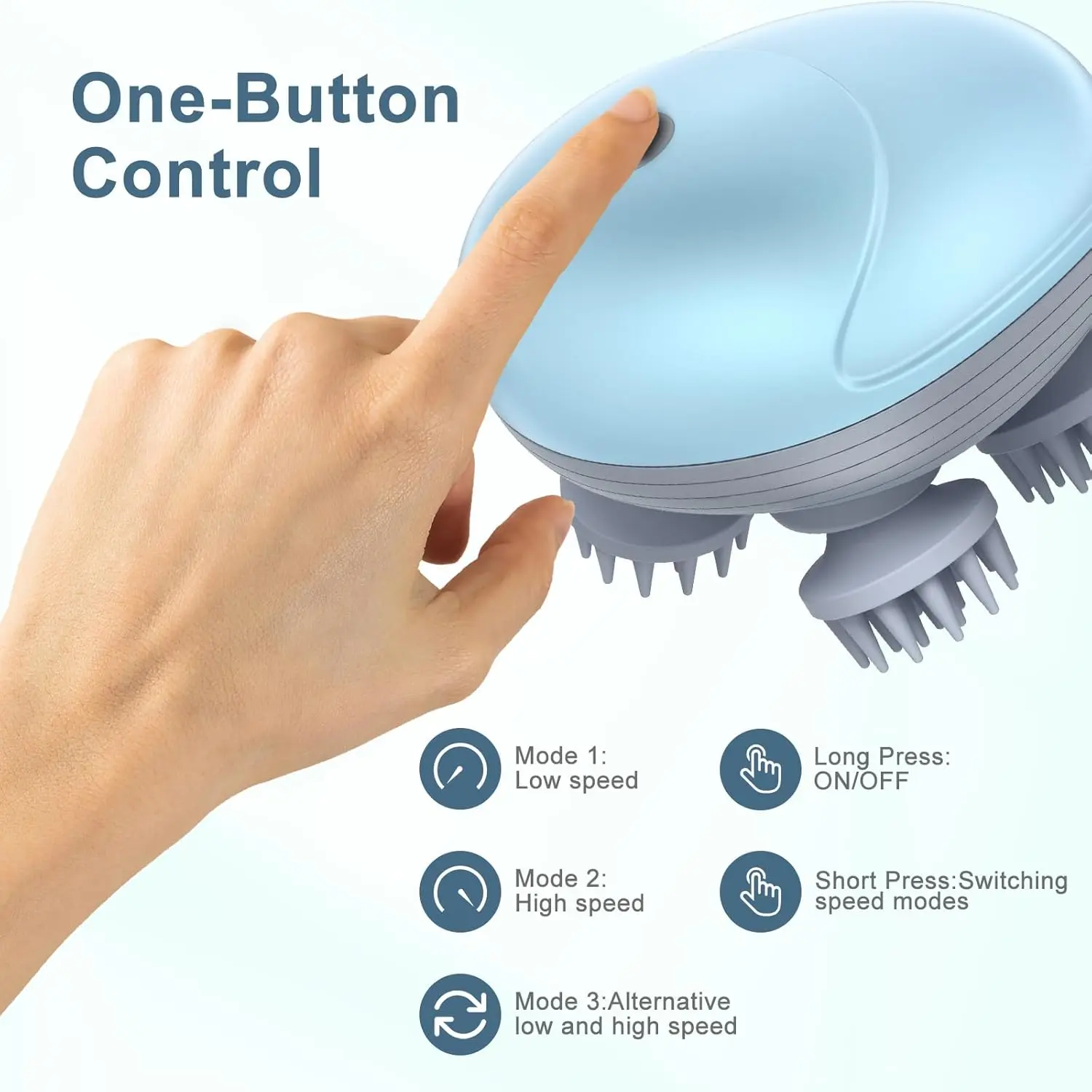 This electric pet massager helps relieve muscle tension in cats and dogs with its four rotating massage heads and three adjustable modes, promoting relaxation and bonding.