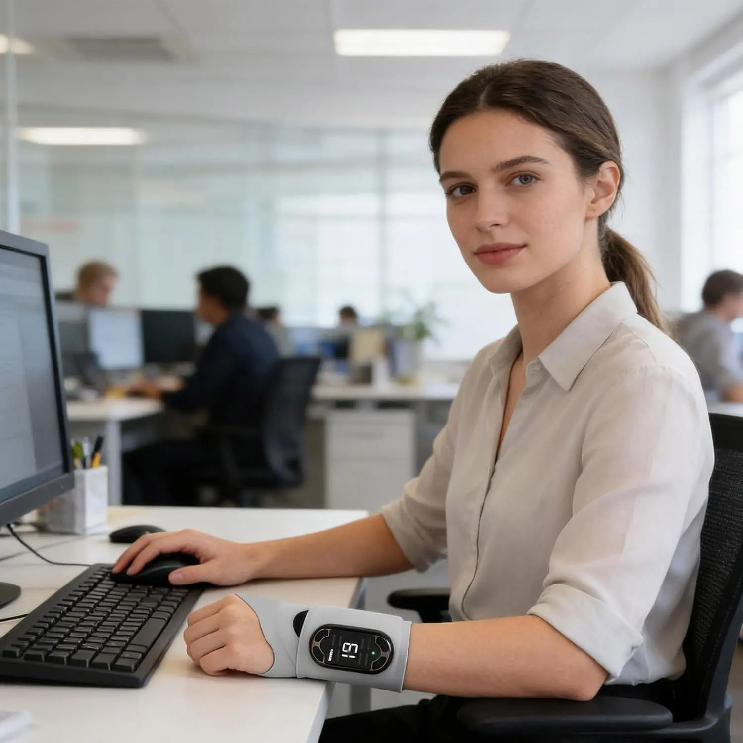 Enjoy adjustable massage and soothing heat with this electric wrist massager, designed for comfort and relief at home or on the go.