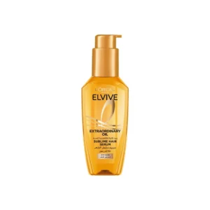 L'Oreal Elvive hair serum provides deep nourishment, 4x shine, less frizz, and protects all hair types with a captivating 24-hour fragrance.