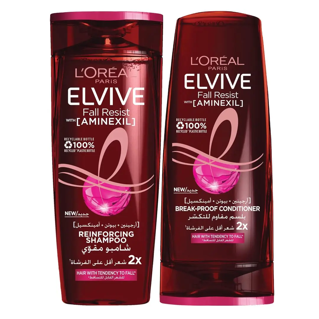 L'Oreal Elvive Full Resist shampoo and conditioner for weak, fragile hair that leaves the scalp nourished and hair feeling reinforced.