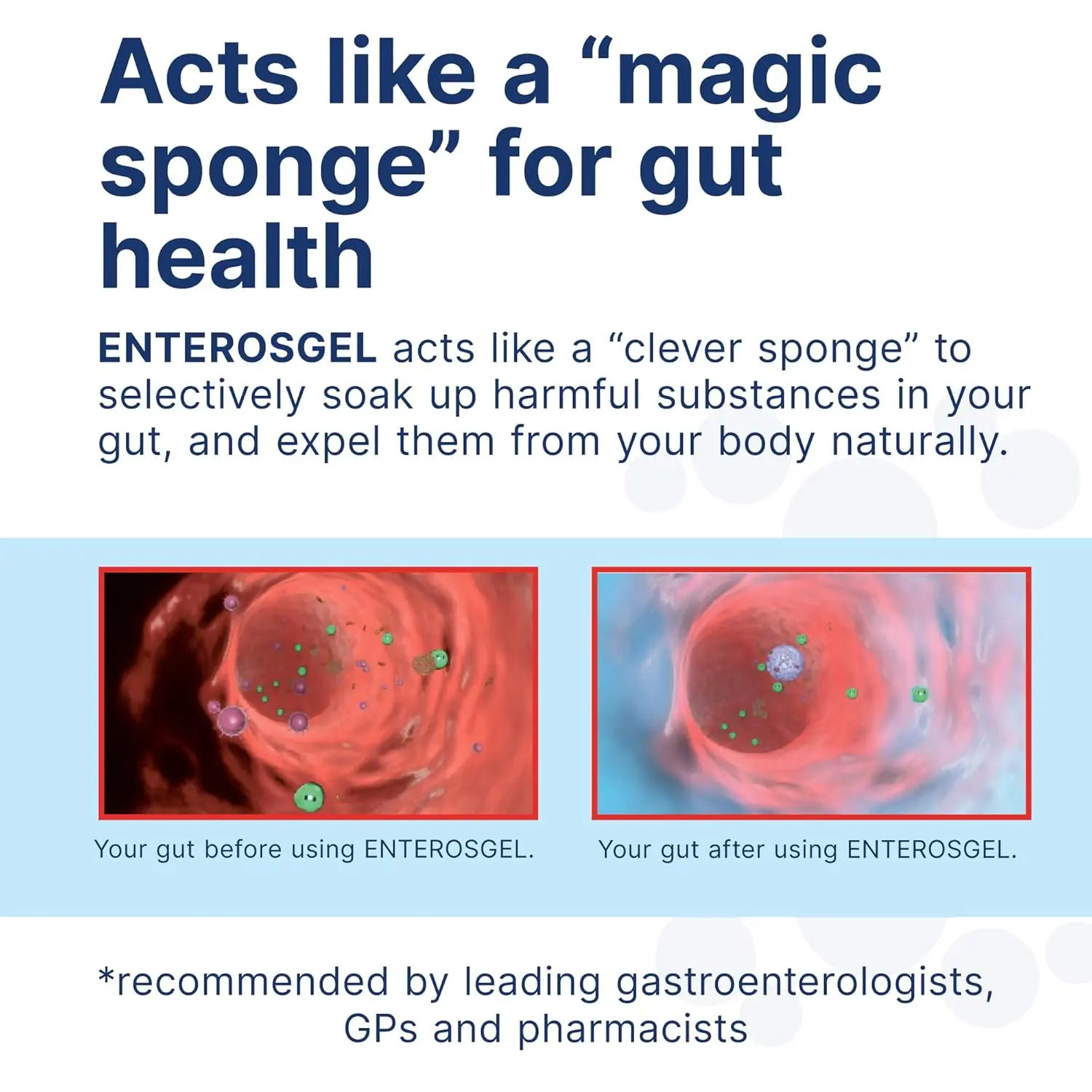 Two tubes of ENTEROSGEL toxin binding gel for total body detox and gut health, helping to prevent allergic reactions, traveler's diarrhea, and reduce liver and kidney toxic load.