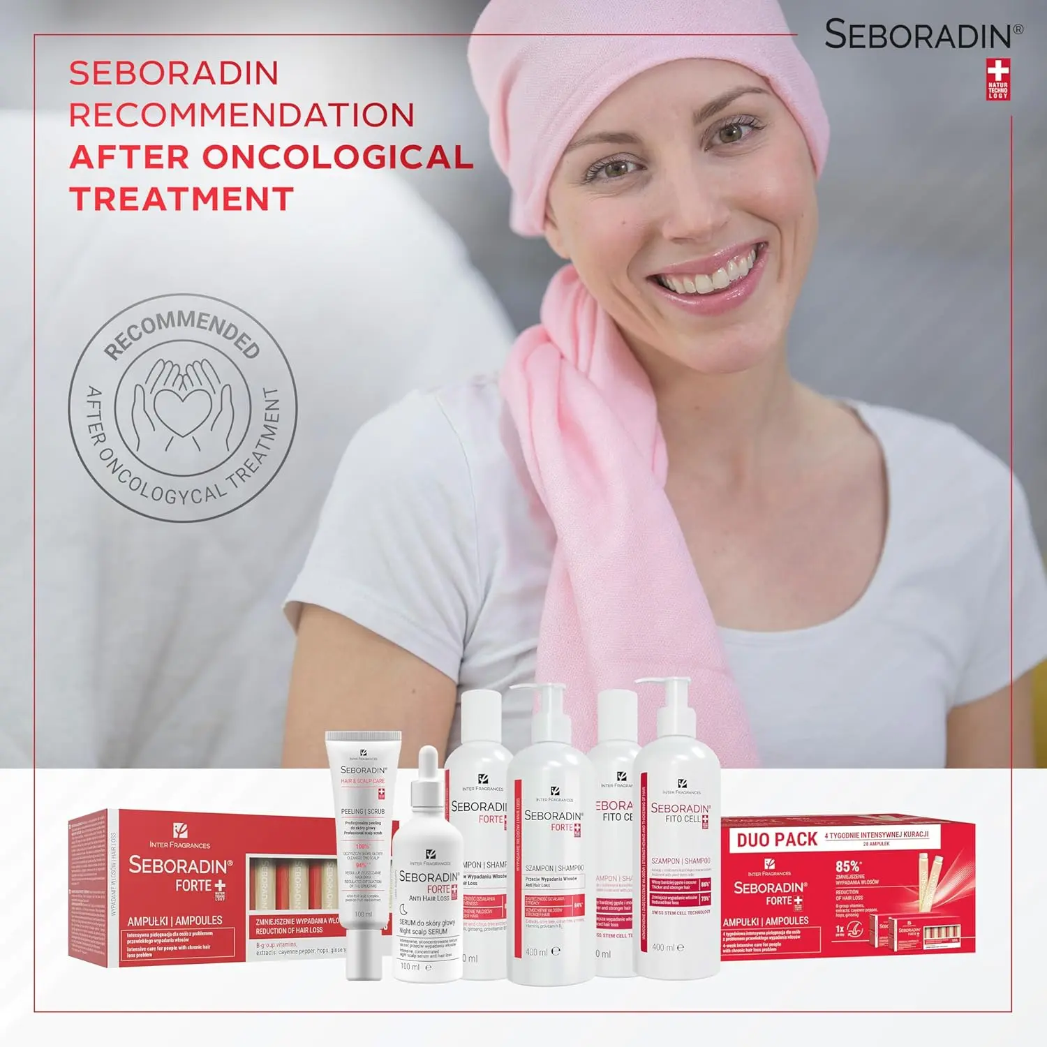 Seboradin enzyme scalp scrub with fruit acids gently exfoliates, cleanses, and refreshes the scalp, promoting healthy hair growth.