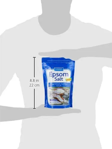 Lucky Super Soft Epsom Salt, a saline laxative, offers a calming and relaxing soak that soothes minor aches, sprains, and sore muscles.