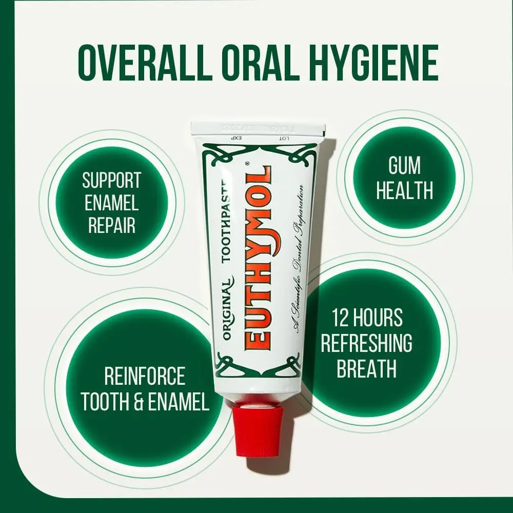 This is a triple pack of Euthymol Original Toothpaste, each tube containing 75ml of product.