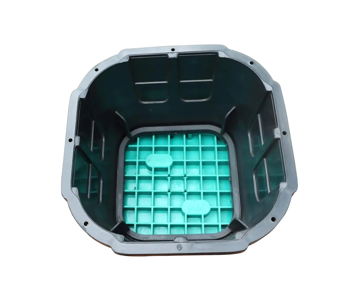 This is an Excel Earthing Pit Chamber, built for high load-bearing capacity and UV protection, sized at 18x18CM.