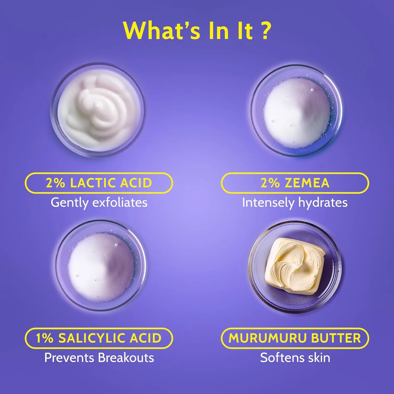 Chemist at Play exfoliating body wash with lactic acid gently exfoliates rough and bumpy skin, revealing smoother, softer skin and even skin tone.