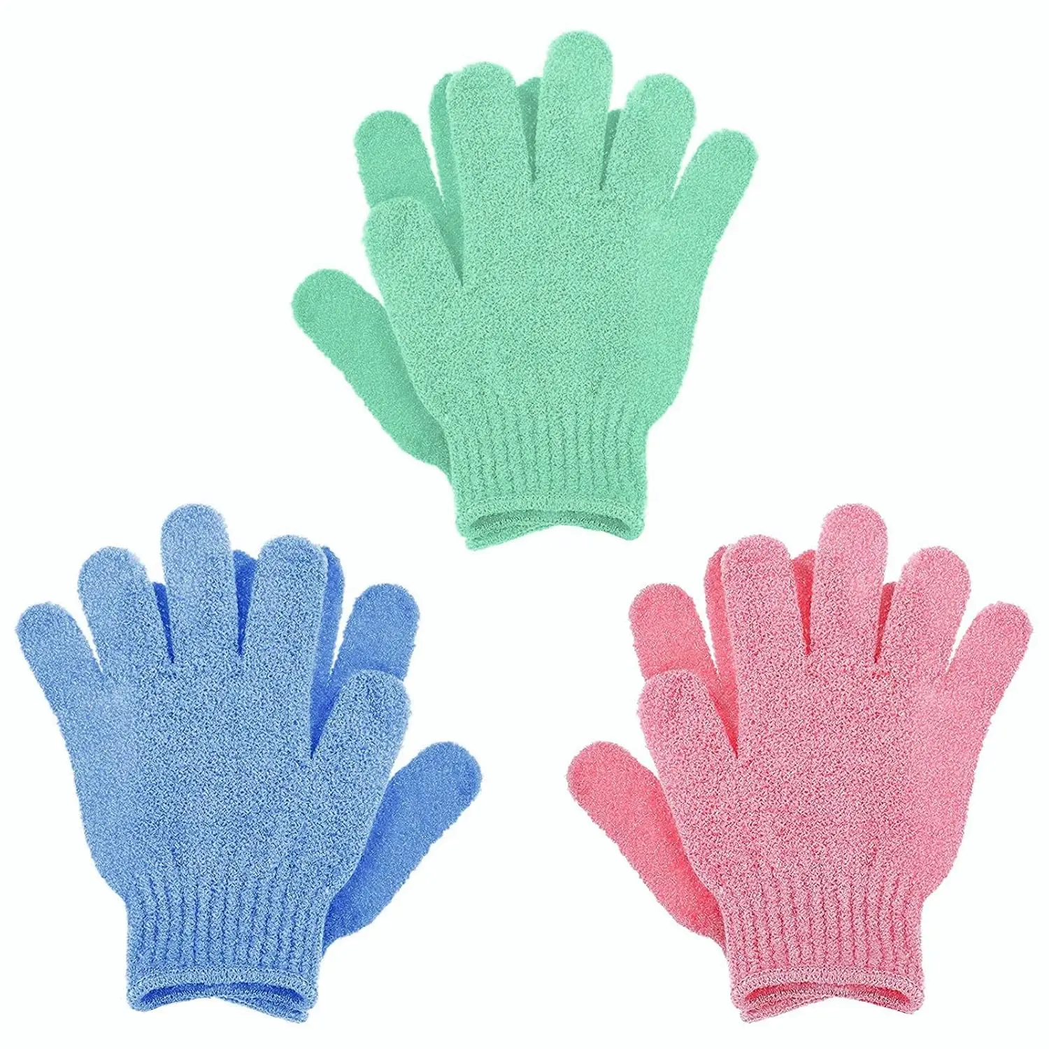 These four pairs of premium exfoliating gloves for shower and spa use help to keep skin silky smooth, remove dead skin cells, and reduce the appearance of cellulite.