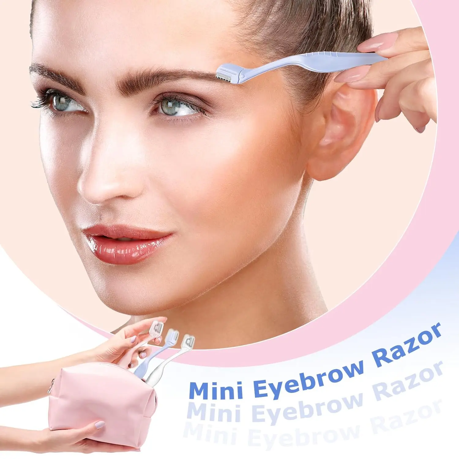 This 6-pack of Honoson eyebrow razors in blue, violet, and white, are designed with a precision cover for safe and easy facial hair removal, including eyebrows and upper lip.