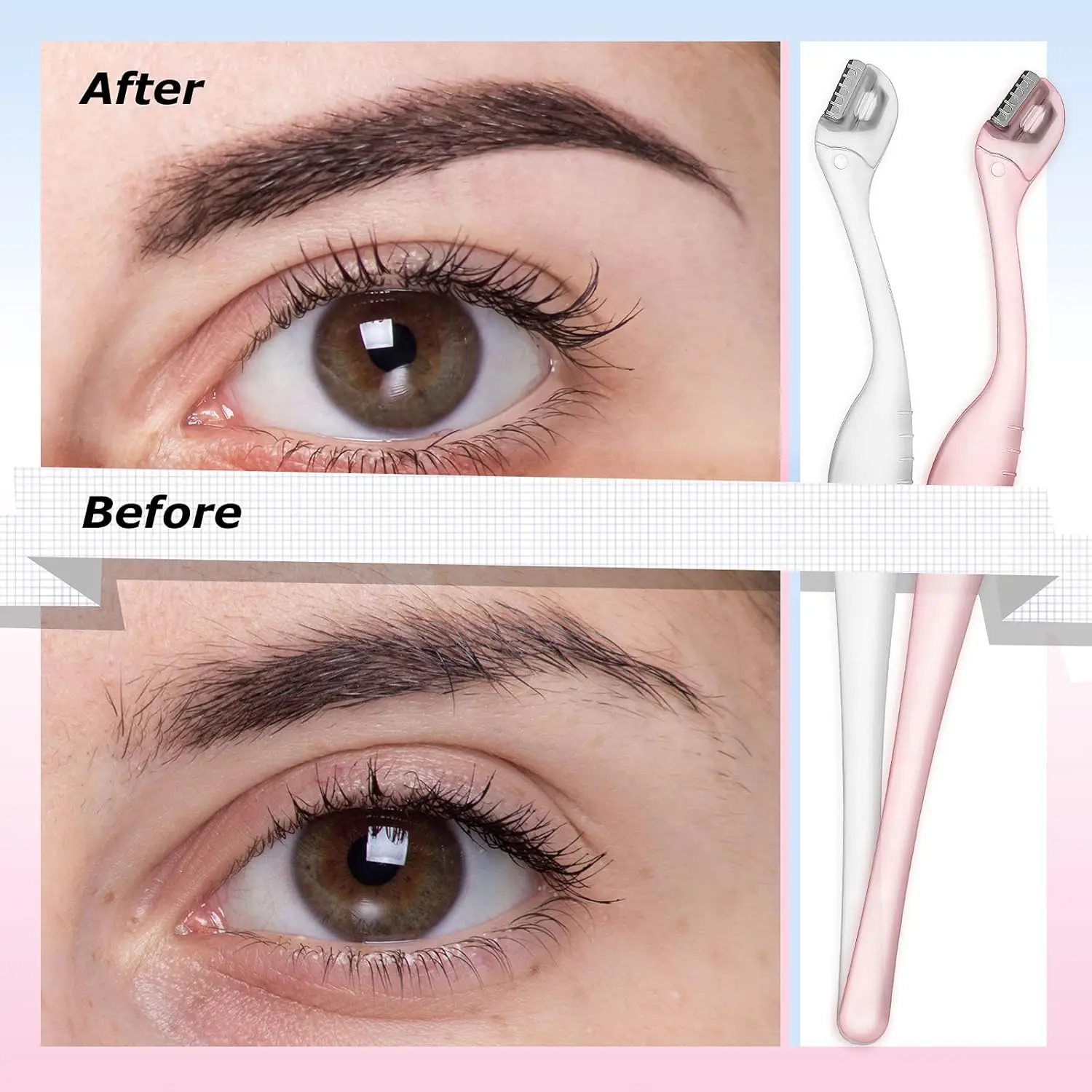 This 6-pack of Honoson eyebrow razors in blue, violet, and white, are designed with a precision cover for safe and easy facial hair removal, including eyebrows and upper lip.