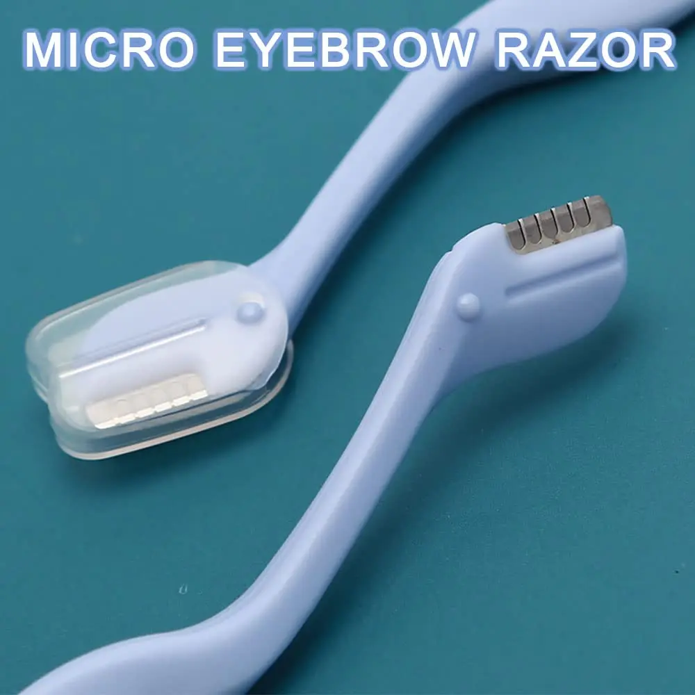 This package contains twelve micro eyebrow trimmers made of durable ABS stainless steel, perfect for painless facial hair removal for both men and women.