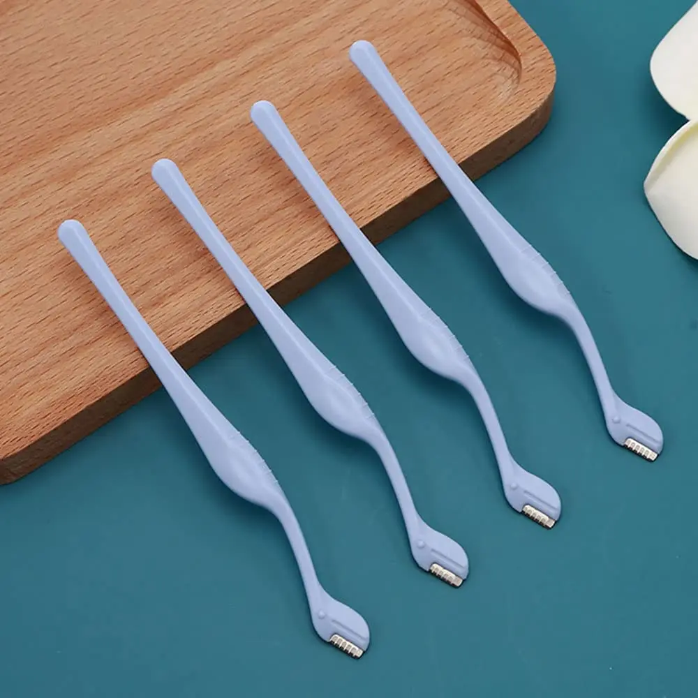 This package contains twelve micro eyebrow trimmers made of durable ABS stainless steel, perfect for painless facial hair removal for both men and women.