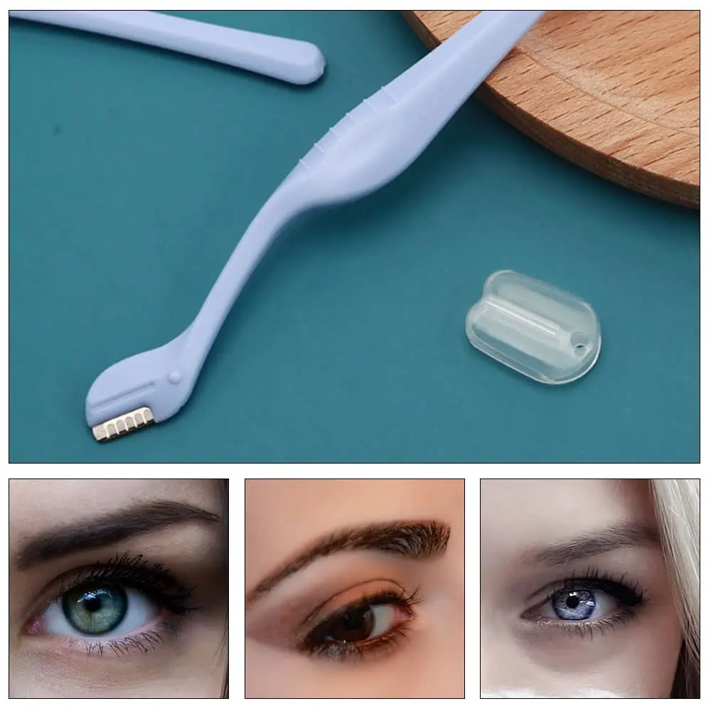This package contains twelve micro eyebrow trimmers made of durable ABS stainless steel, perfect for painless facial hair removal for both men and women.