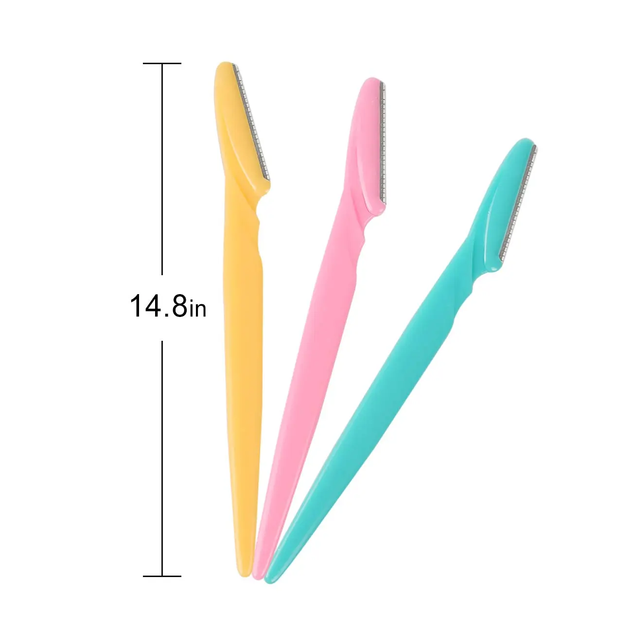 This set of 40 multi-color Solovey eyebrow razors offers safe, precise dermaplaning and facial hair removal for smooth, younger-looking skin, packaged in a clear storage case.