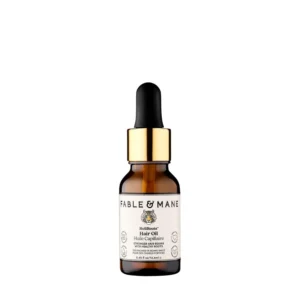 Fable and Mane HoliRoots hair oil is a pre-wash scalp treatment with ashwagandha and dashmool to nourish and moisturize dry, damaged hair and promote healthy hair growth.