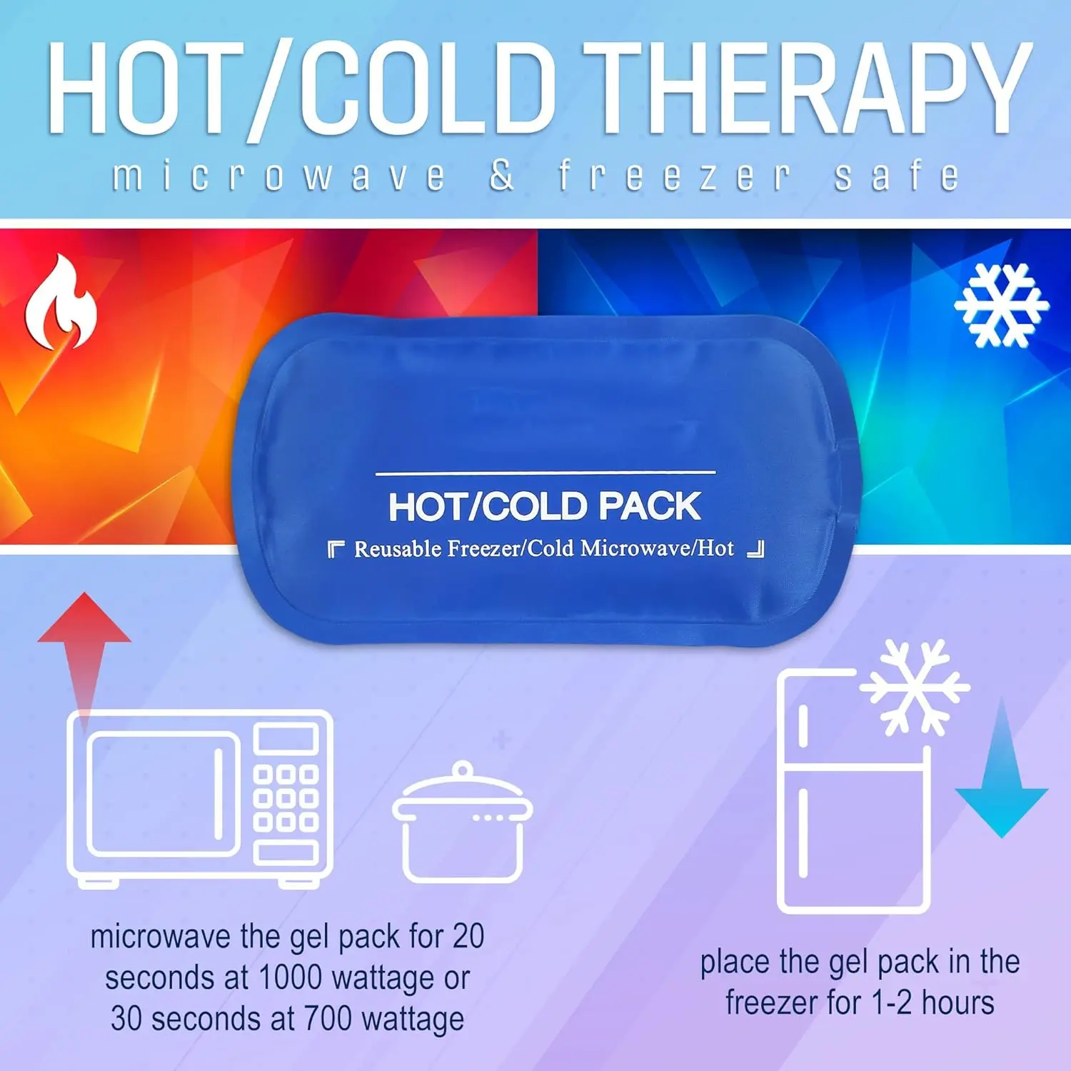 Blue face ice pack wrap with four reusable gel packs, designed for hot and cold therapy to relieve TMJ pain, wisdom teeth extraction discomfort, and facial swelling.