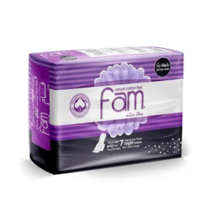 Fam Extra Thin feminine pads with wings provide natural cotton feel, high absorbency, and soft, flexible protection against irritation and leaks.