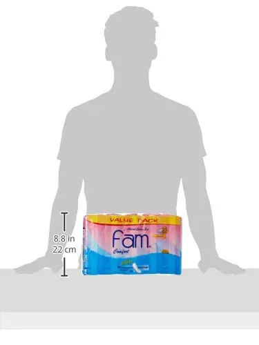 Fam One Step maxi thick super sanitary pads with a natural cotton feel, high absorbency, and soft top sheet to protect against irritation.