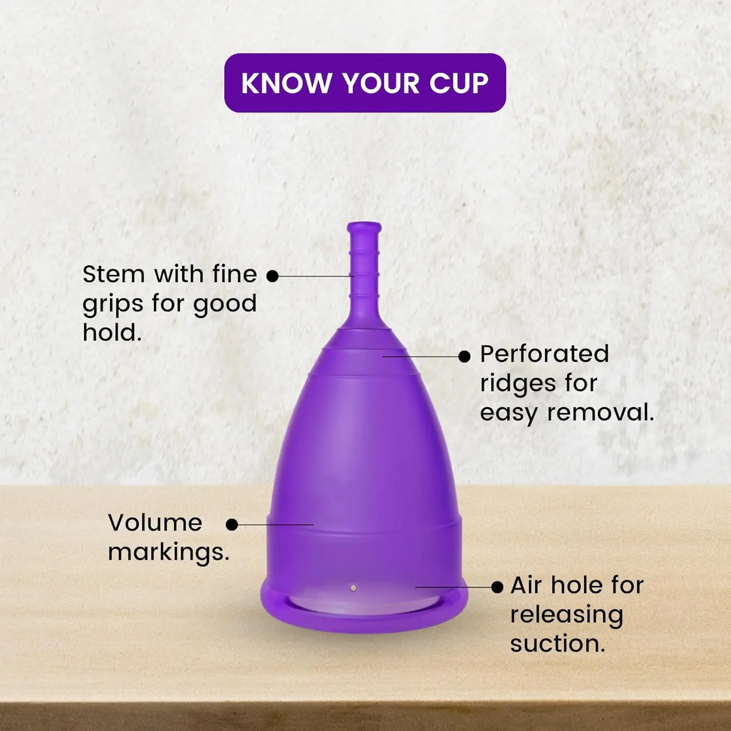 FemiSafe menstrual cup made of medical-grade silicone provides up to 12 hours of leak-proof, rash-free protection and features an easy-to-grip stem for effortless insertion and removal.