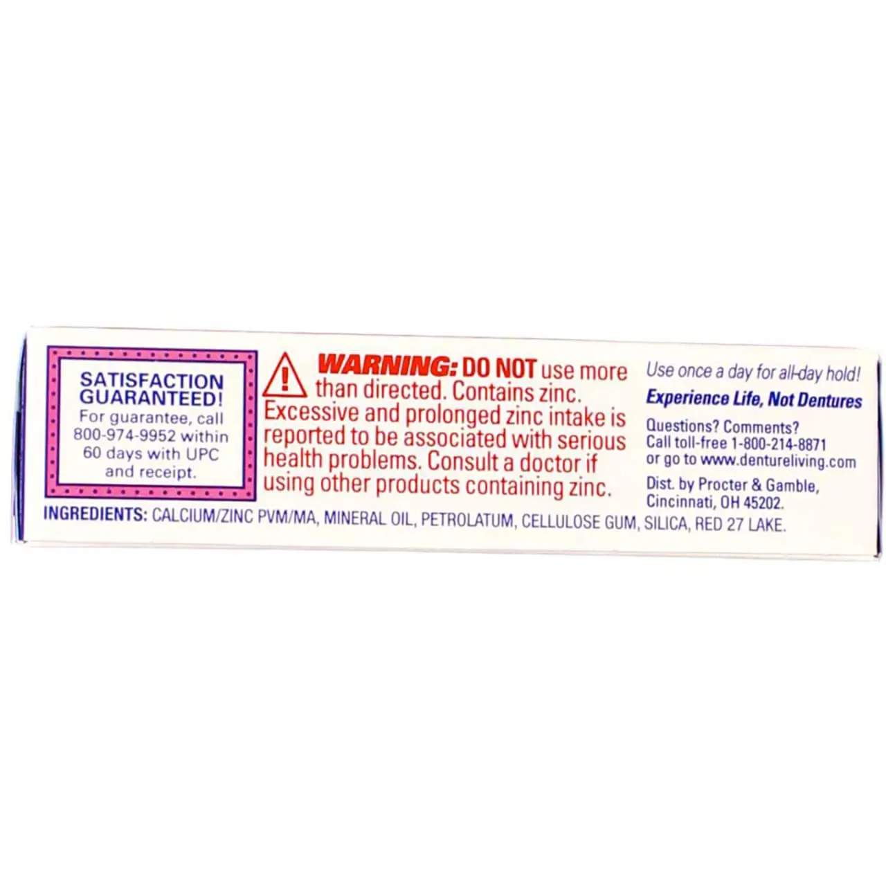 Four-pack of Fixodent Original denture adhesive cream for a strong, long-lasting hold.