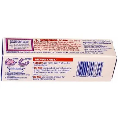 Four-pack of Fixodent Original denture adhesive cream for a strong, long-lasting hold.