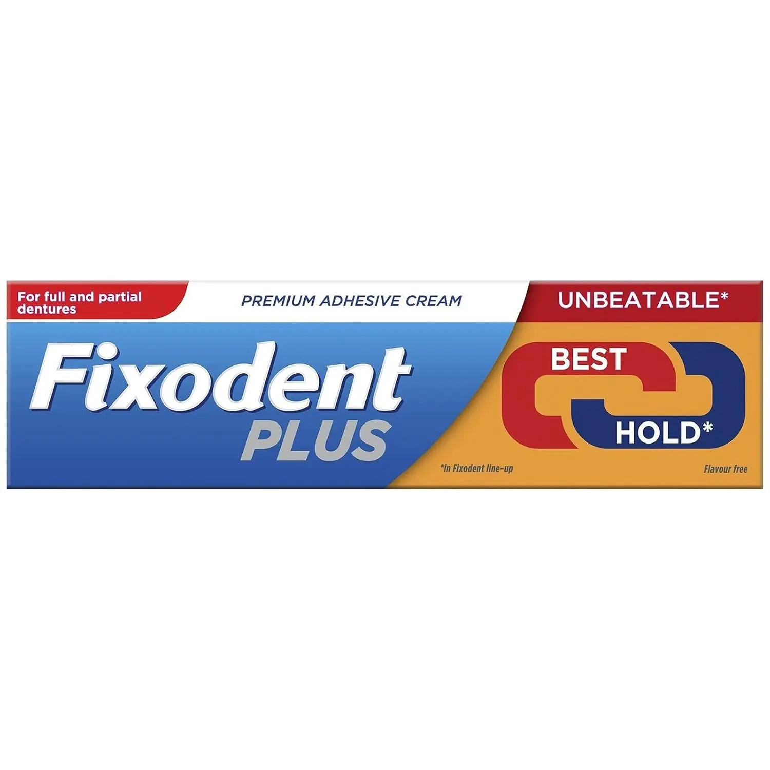 Four tubes of Fixodent Dual Power denture adhesive cream, each containing 40 grams, provide a strong, long-lasting hold for dentures.