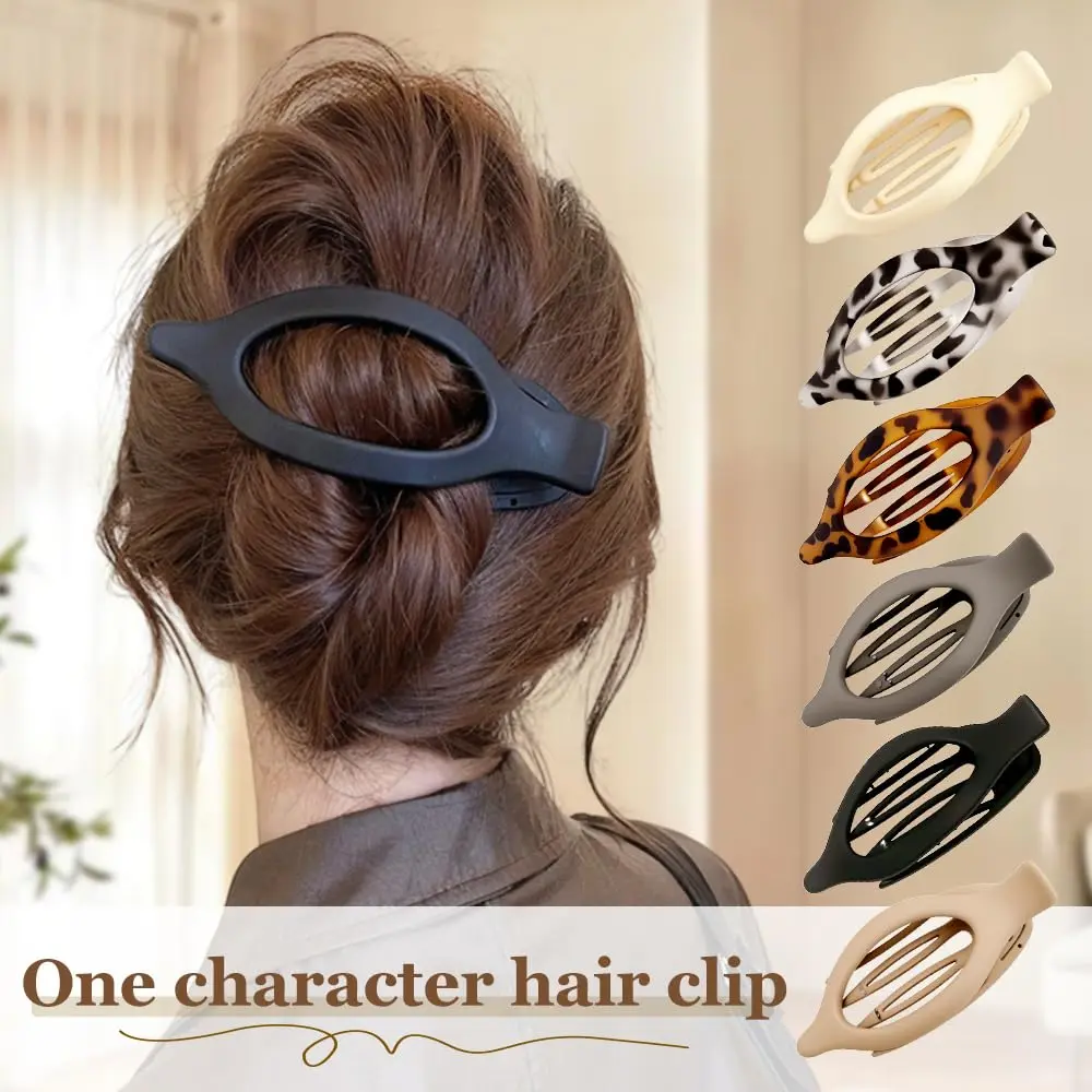 Cream, navy, and brown flat hair clips provide a no-slip grip for styling thick or thin hair with all-day comfort.