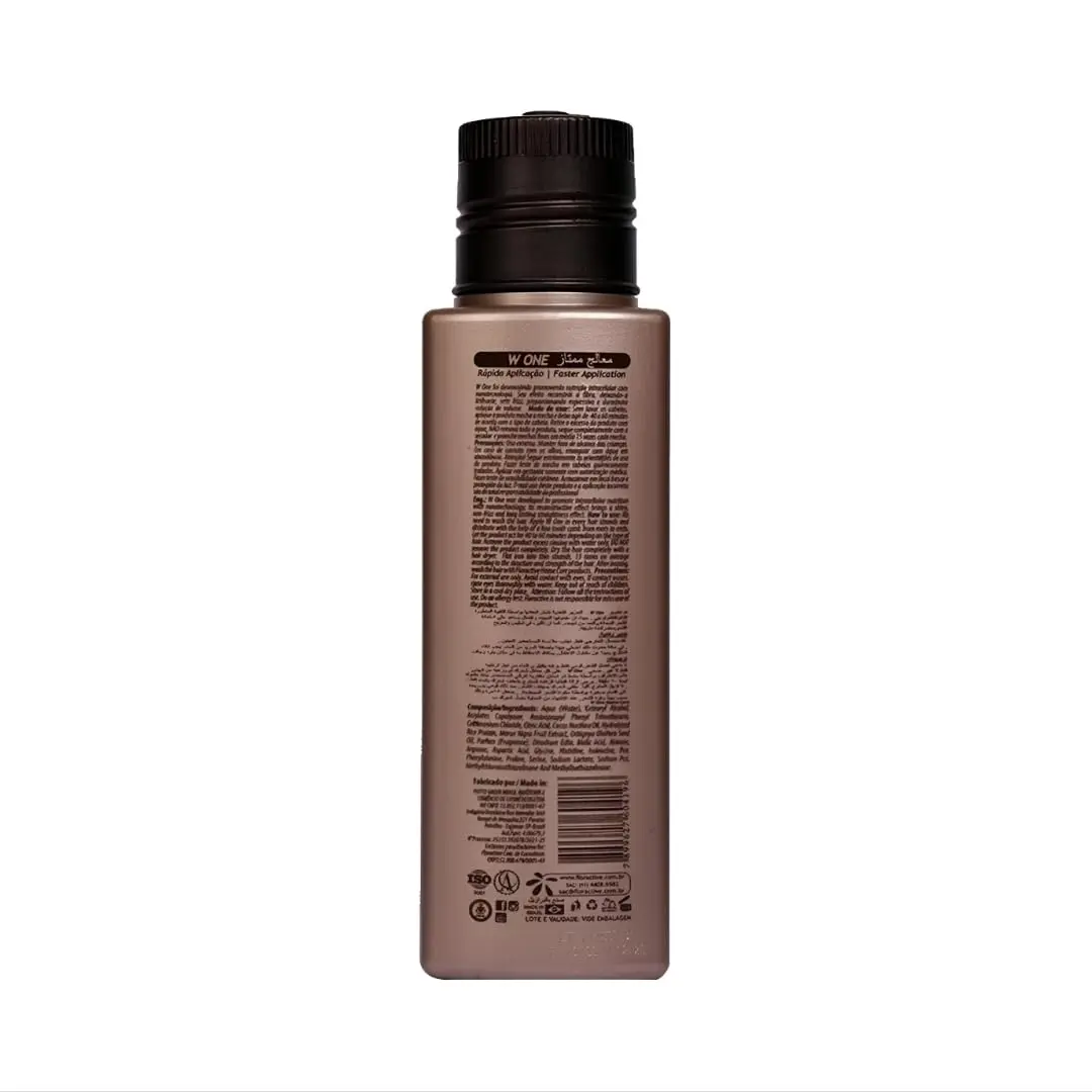 Floractive W One nano protein hair straightening treatment delivers silky smooth, manageable hair with deep moisturization and long-lasting results in just 90 minutes.