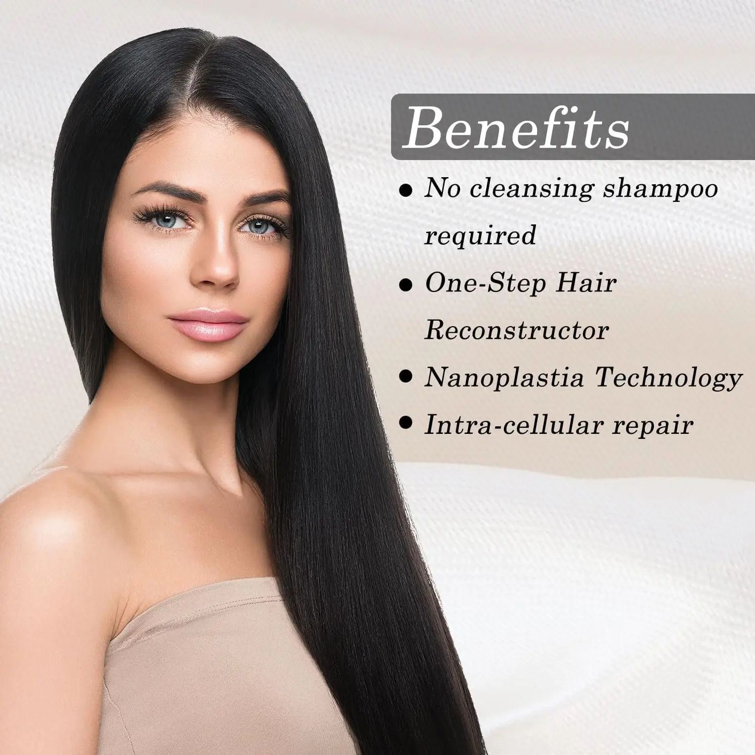 Floractive W One nano protein hair straightening treatment delivers silky smooth, manageable hair with deep moisturization and long-lasting results in just 90 minutes.