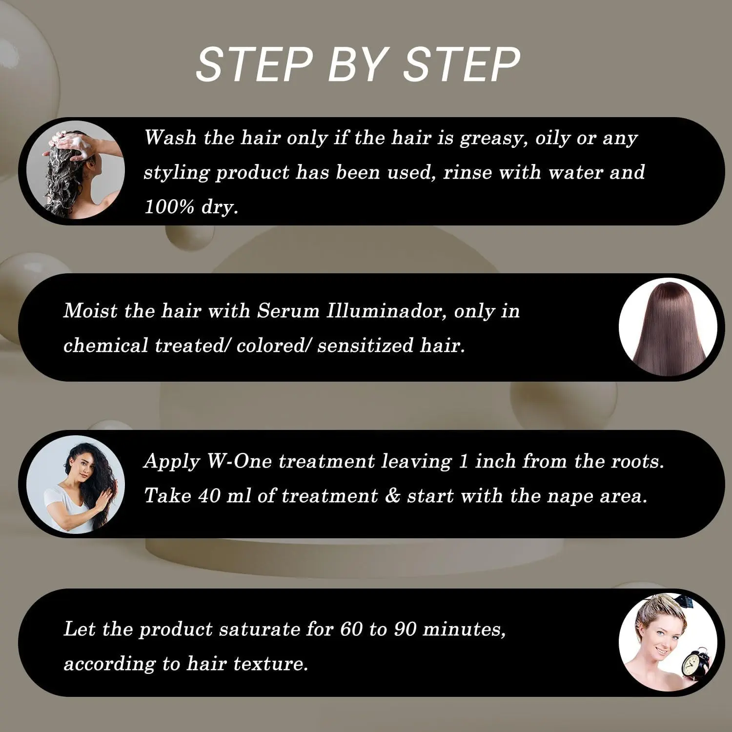 Floractive W One nano protein hair straightening treatment delivers silky smooth, manageable hair with deep moisturization and long-lasting results in just 90 minutes.