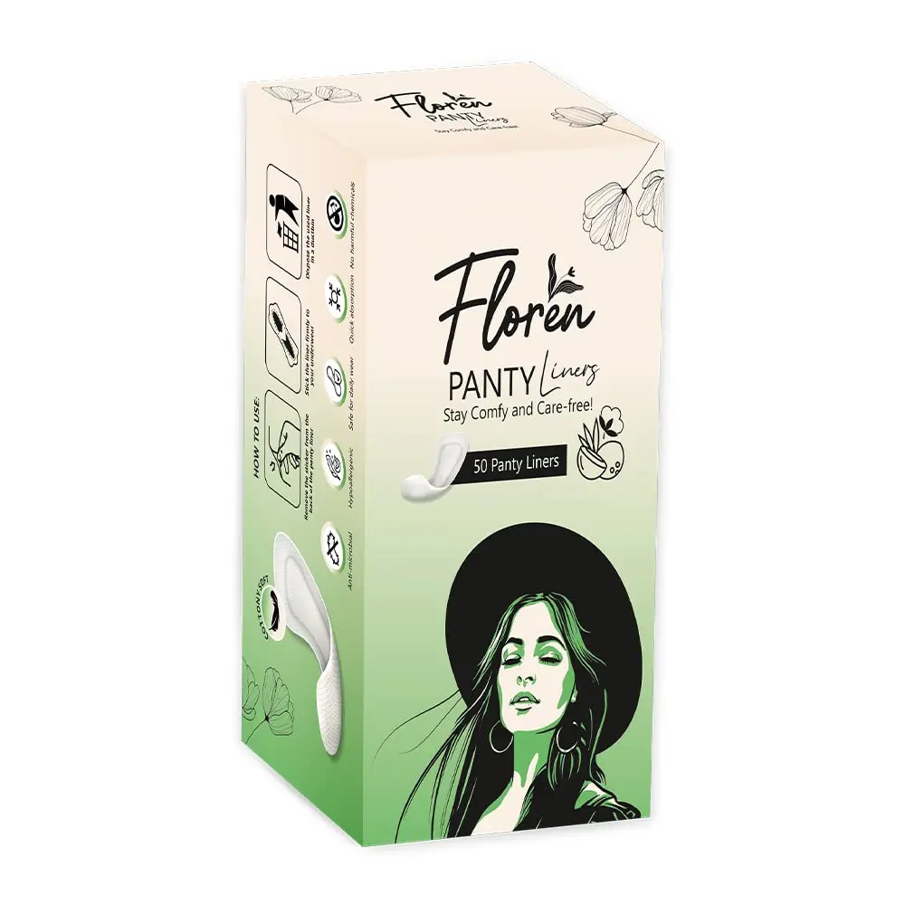 These FLOREN panty liners are ultra-thin, breathable, and made with organic cotton for everyday freshness and comfort.